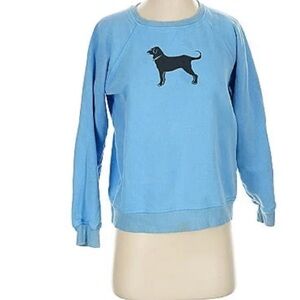 The Black Dog Light Blue Sweatshirt with Dog Silhouette